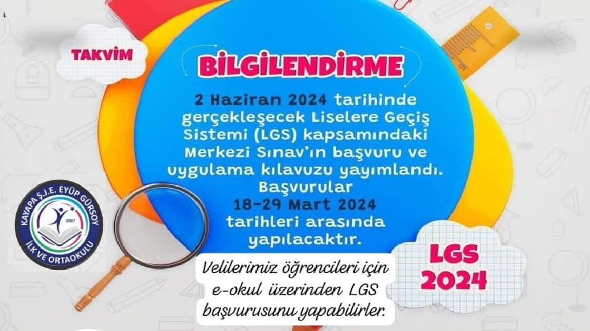 LGS BAŞVURULARI BAŞLADI..